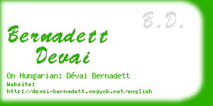 bernadett devai business card